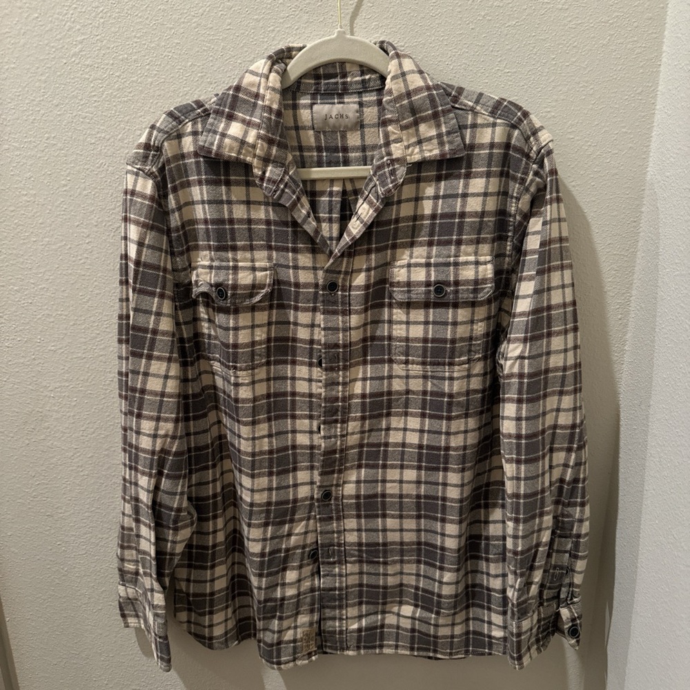 Jachs Plaid Button Down Flannel Shirt